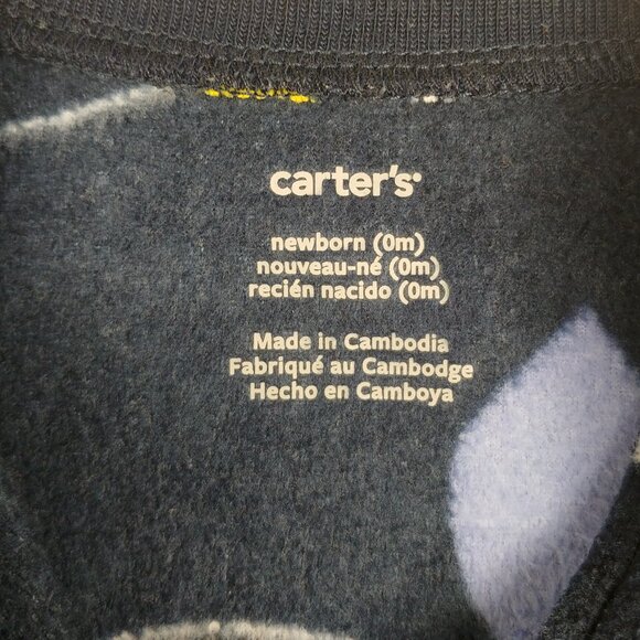 Carter's Holiday Lights Fleece 2-Way Zip-Up Footie Pajama - Newborn - Picture 5 of 6